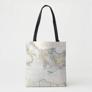 Tote Bag Carte des voyages du missionnaire de Paul d'apôtr