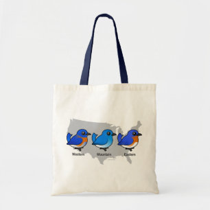 Tote Bag Carte d'oiseau bleu
