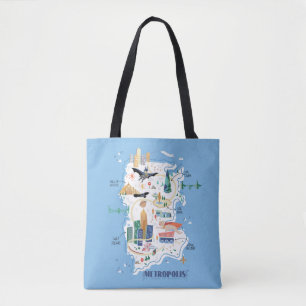 Tote Bag Carte du livre de Metropolis