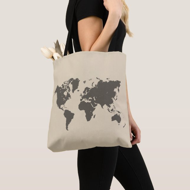 Tote Bag Carte du monde (De près)