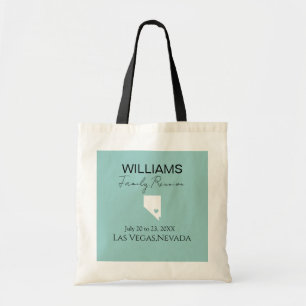Tote Bag Carte du Nevada moderne Vacances Famille Réunion