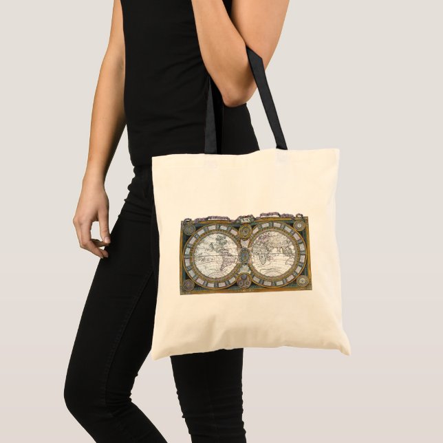 Tote Bag Carte du Vieux Monde par Claude Auguste Berey (Devant (produit))