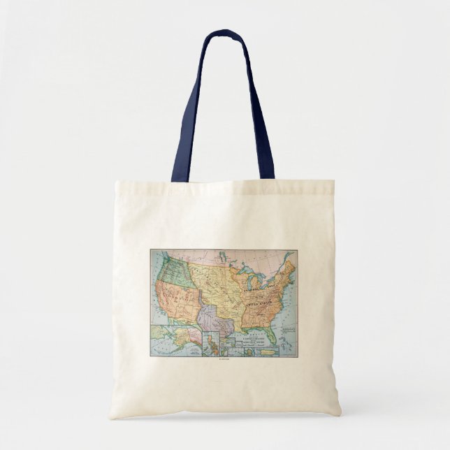 Tote Bag Carte : Les USA Expansion, 1905 (Devant)