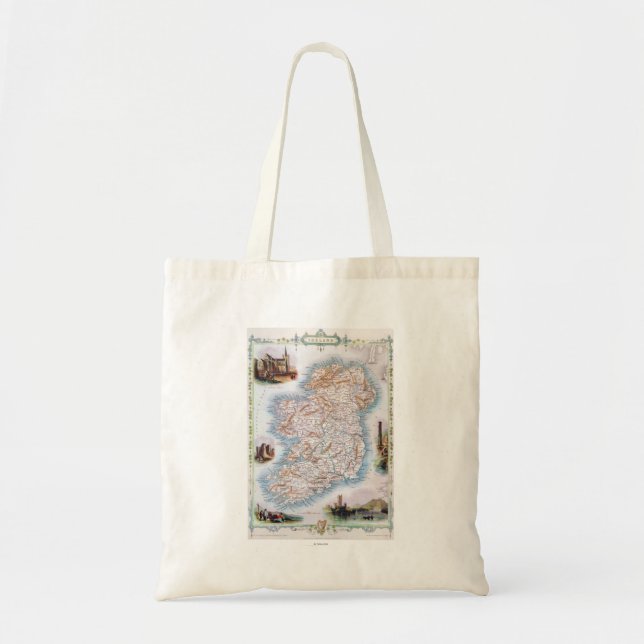 Tote Bag Carte : L'Irlande, 1851 (Devant)