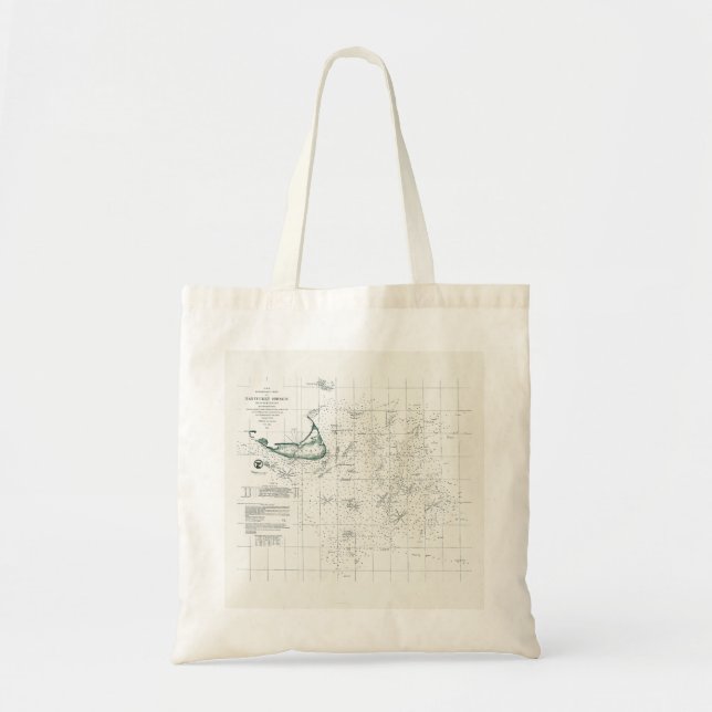 Tote Bag Carte nautique de Nantucket (Devant)