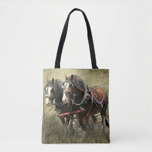 Tote Bag Carte postale Patiné vintage Clydesdale