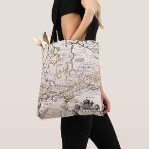 Tote Bag Carte Québec Nouvelle-France Canada par Français