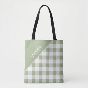 Tote Bag Carte Sage Green personnalisée