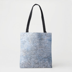 Tote Bag Carte vintage Angleterre & Pays de Galles Voyage C