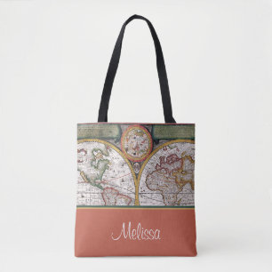 Tote Bag Carte vintage   personnalisé