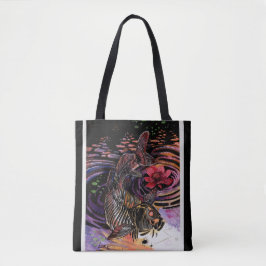 Tote Bag Cartes de mémoire Vibes d'automne Koi Skeleton Réf