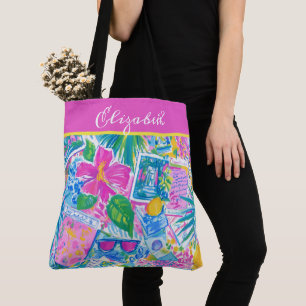 Tote Bag Cartes postales personnalisées de plage tropicale