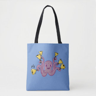 Tote Bag Cartographie de cloches à main à anneau de pieuvre