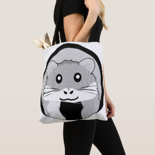 Tote Bag Cartoon Hamster Scarfed Joy