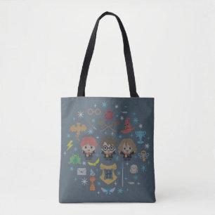 Tote Bag Cartoon Harry Potter Cross-Stitch Collage