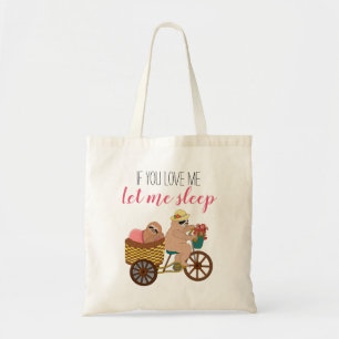 Tote Bag Cartoon mignon Sloth Si Vous M'Aimez Laissez-Moi