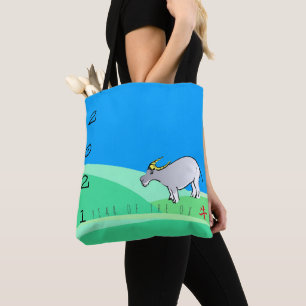 Tote Bag Cartoon Paysage Ox Nouvel An Chinois 2021 AoTB