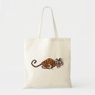 Tote Bag Cartoon Running Tiger