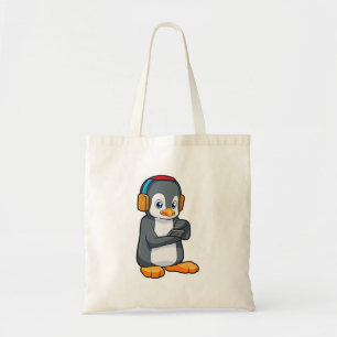 Tote Bag Casque de musique Penguin