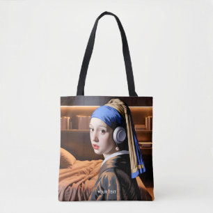 Tote Bag Casques de perle d'Imaginaire mignonne fille