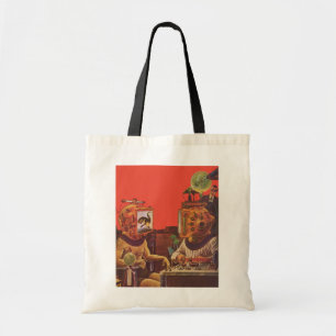 Tote Bag Casques vintages de science-fiction, Aliens de pun