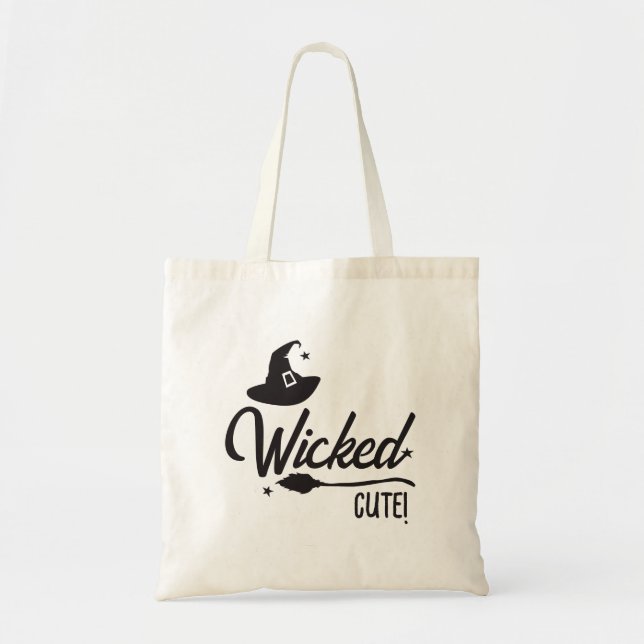Tote Bag Casquette De Sorcière, Balade, Bats. Halloween (Devant)