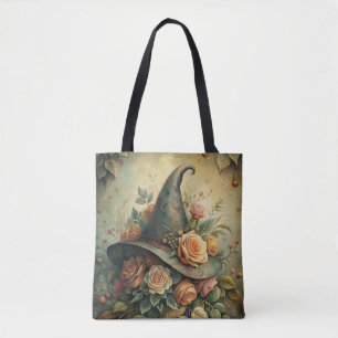 Tote Bag Casquette de sorcière florale - Style Epeffleur bo