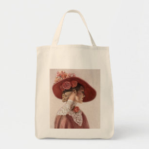 Tote Bag Casquette rose de cru victorien élégant de Madam