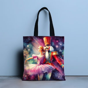 Tote Bag Casse-noisette Ballet Aquarelle Noël Ballerina