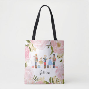 Tote Bag Casse-noisette florale d'aquarelle