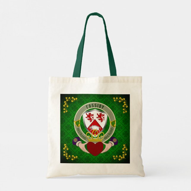 Tote Bag Cassidy Irish Shield & Claddagh Personnalisé (Dos)