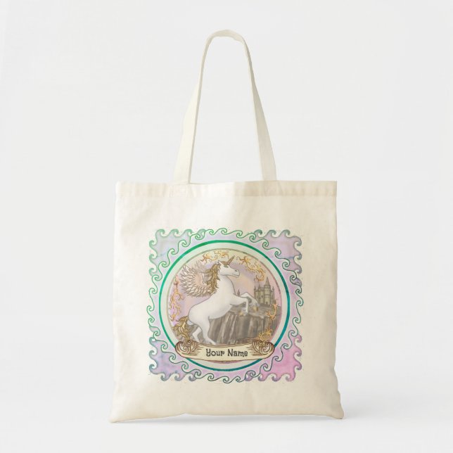 Tote Bag Castle Pegasus Unicorn (Devant)