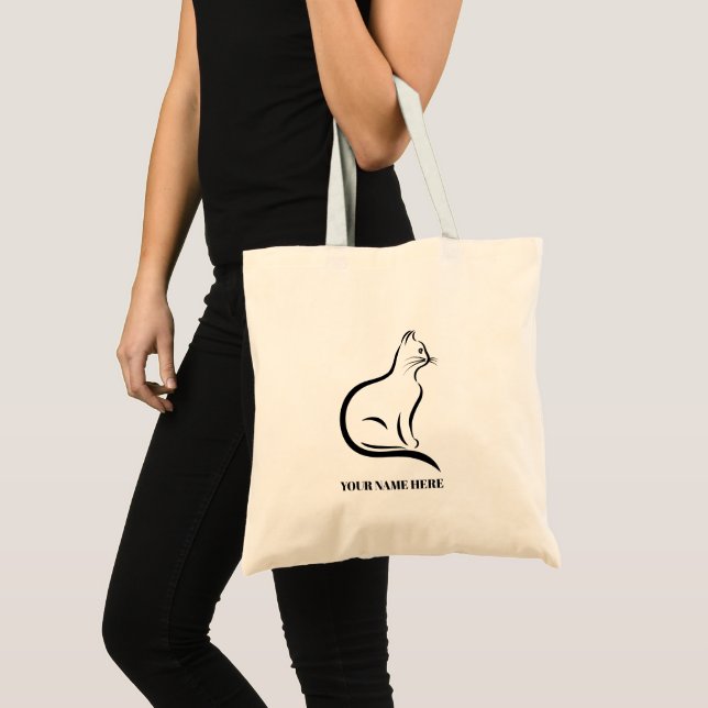 Tote Bag Cat Black (Devant (produit))