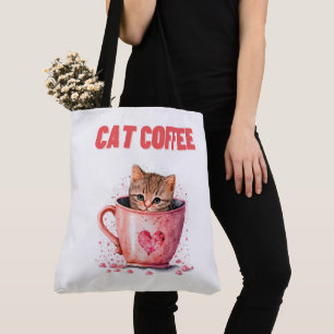 Tote Bag Cat Caffee Tasche