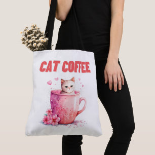 Tote Bag Cat Caffee Tasche
