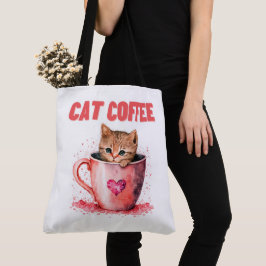Tote Bag Cat Caffee Tasche