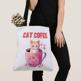 Tote Bag Cat Caffee Tasche