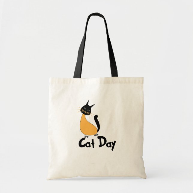 Tote Bag Cat Day Chat Kitty (Devant)