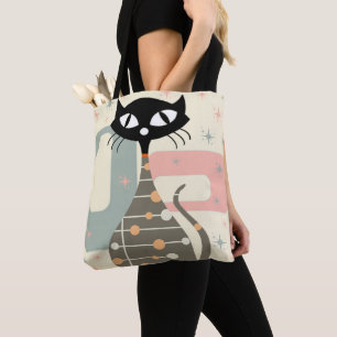 Tote Bag Cat du milieu du siècle moderne