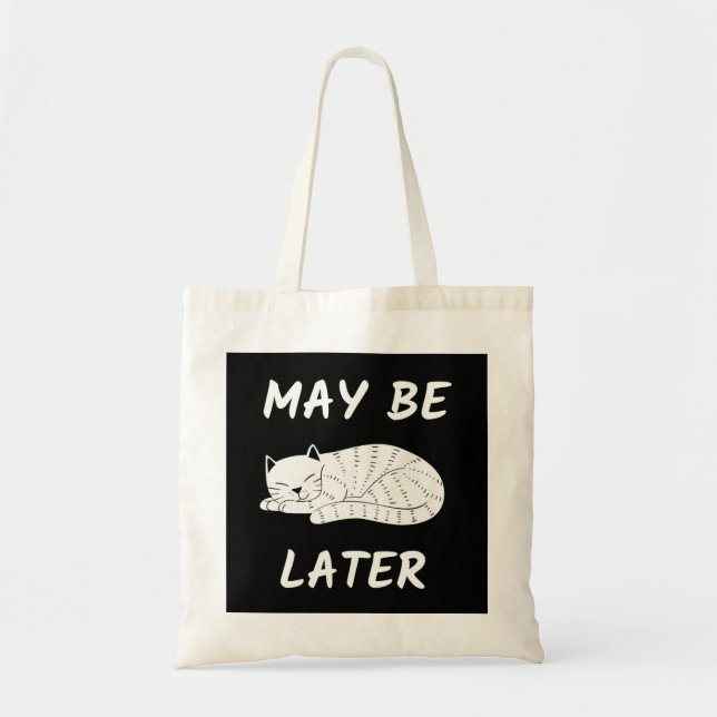 TOTE BAG CAT LAZY CAT PEUT ÊTRE ULTÉRIEUR (Devant)