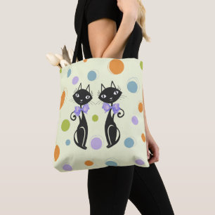 Tote Bag Cat moderne du milieu du siècle