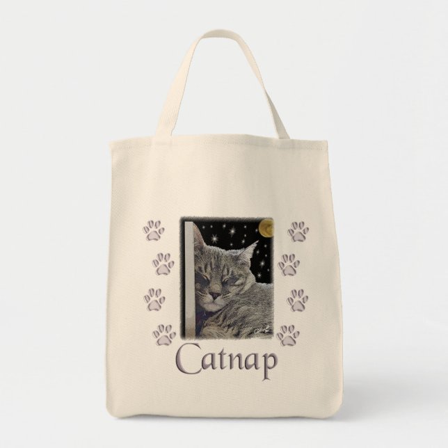 Tote Bag Catap Gris Tabby Chat pour Adulte (Devant)
