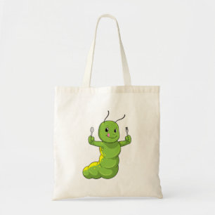 Tote Bag Caterpillar avec cuillère et fourche