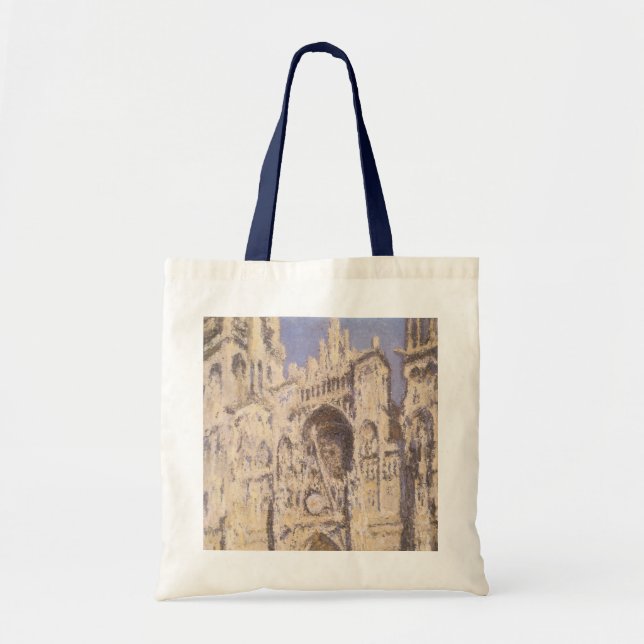 Tote Bag Cathédrale de Rouen, Harmony Blue Gold de Claude M (Devant)