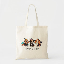Tote Bag Cavalier King Charles halloween traite et tricks