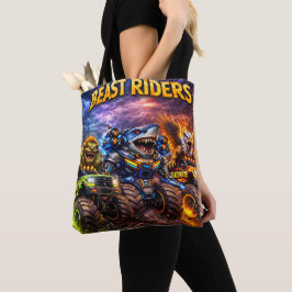 Tote Bag Cavaliers de bêtes camions monstrueux la prise de 