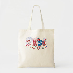 Tote Bag CCRN Critical Care Infirmière inscrite USA Drapeau