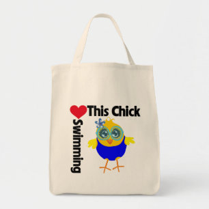 Tote Bag Ce poussin aime nager