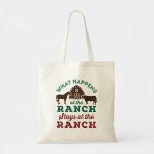 Tote Bag Ce qui se passe au ranch reste au rang
