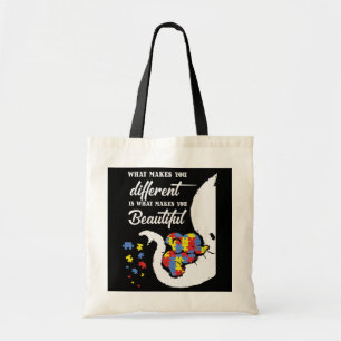 Tote Bag Ce qui vous rend différents Elephant Maman Autism